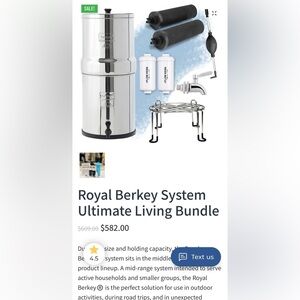 New Royal Berkey Water Filter Purifier System Bundle